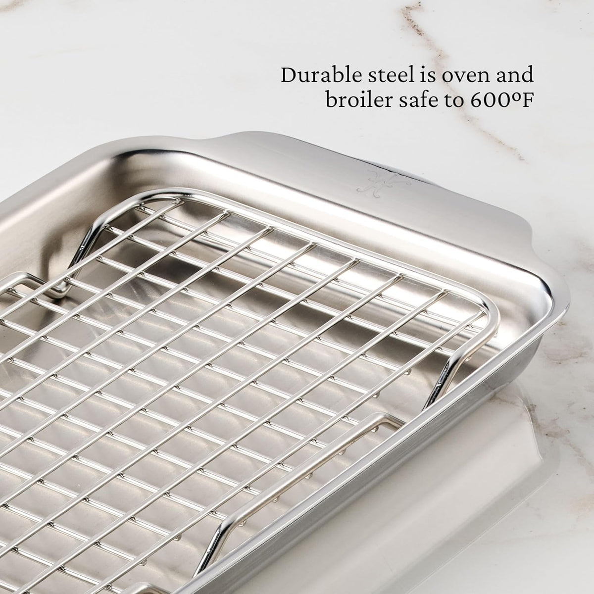 Hestan Warp-resistant pan holds shape across batches for consistent results.