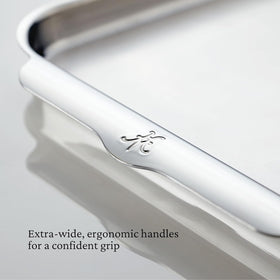 Hestan OvenBond warp-resistant design maintains shape through heavy oven use.