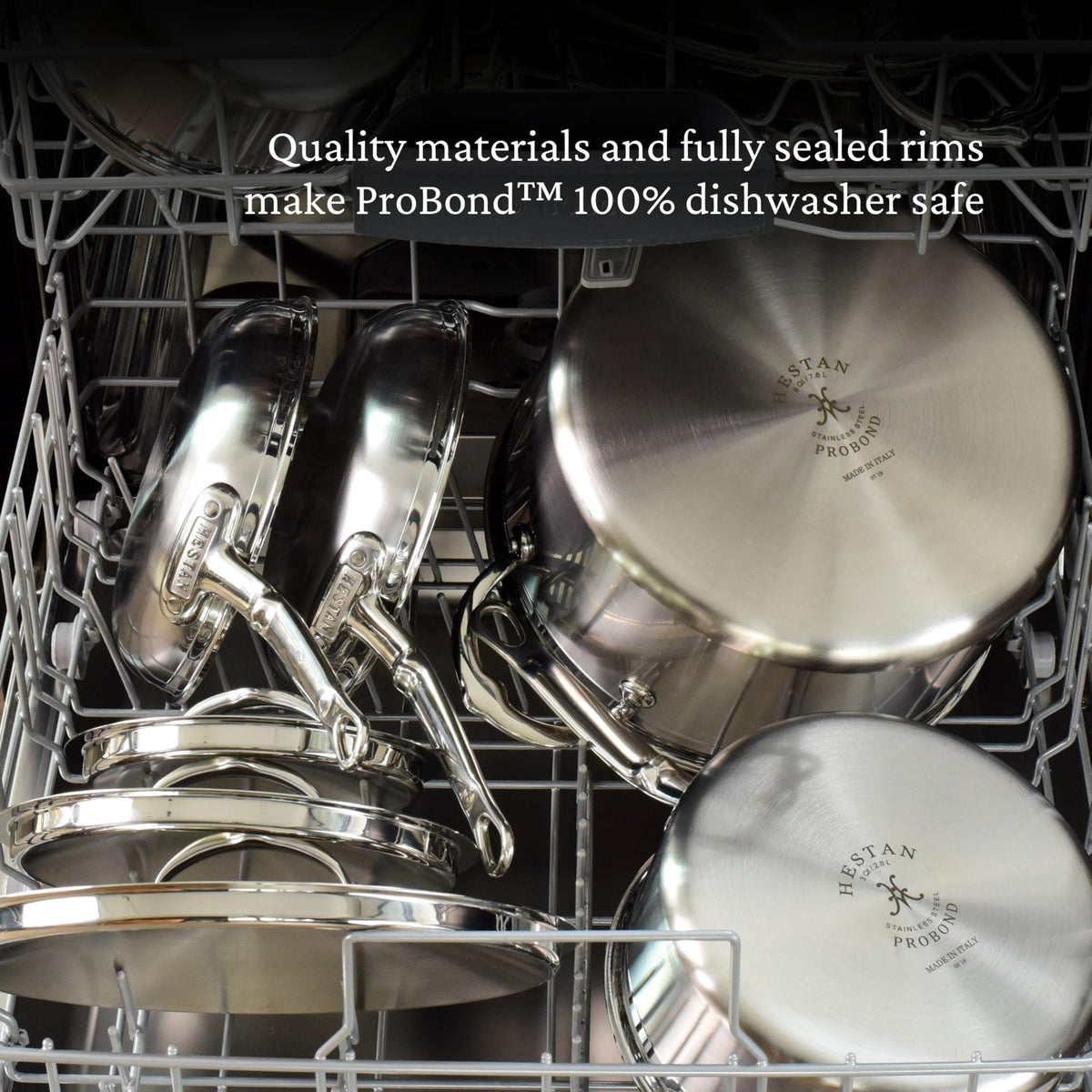 Pan on induction stove showcasing induction compatibility and versatile heat control.