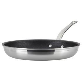 Hestan ProBond TITUM 12.5-inch frying pan top view emphasizes size and profile for even heat.