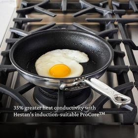 Aluminum core in the ProBond TITUM skillet for rapid heating