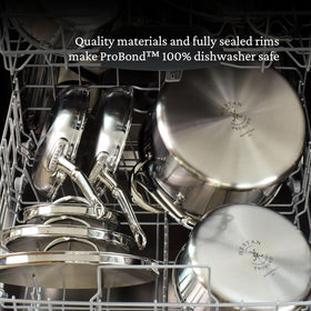 Dishwasher-safe finish for quick cleanup after cooking