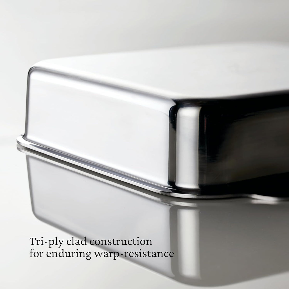 Hestan Provisions OvenBond brushed stainless interior for easy release and cleanup