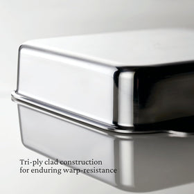 Hestan Provisions OvenBond brushed stainless interior for easy release and cleanup