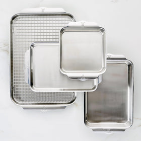Hestan Provisions OvenBond in-oven shot showing warp resistance and stability.