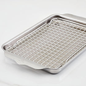 Hestan Provisions OvenBond pan with wide curved handles for secure grip
