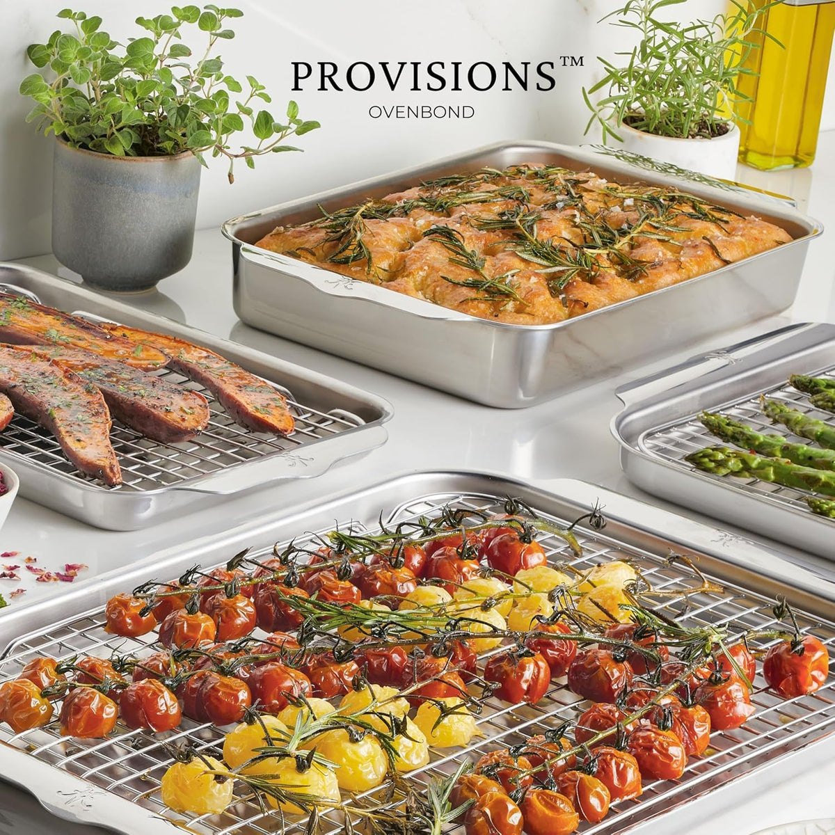 Hestan Provisions OvenBond pan rack built to endure broiling up to 600°F.