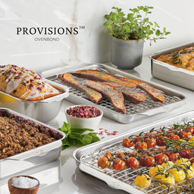 Hestan Provisions OvenBond Round Baker dishwasher-safe for easy cleanup.
