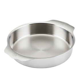 Hestan Provisions OvenBond Round Baker outer view with premium stainless steel finish for professional baking.