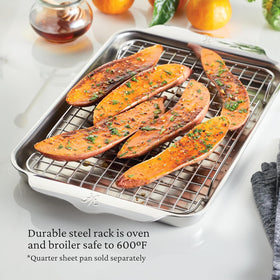 Hestan Provisions OvenBond sheet pan insert doubles as a roasting rack.