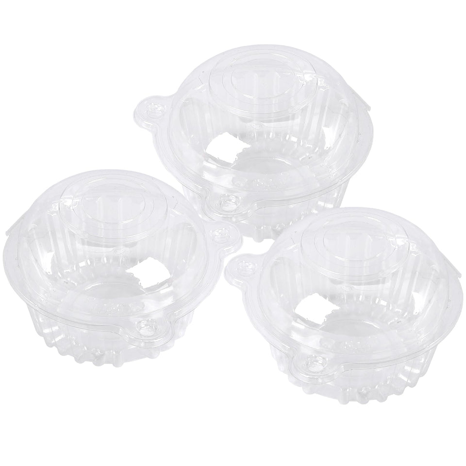 Hewnda cupcake dome packaging with clear view showcases pastries beautifully.