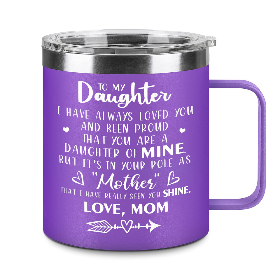 Hexagram daughter coffee mug 14oz keeps drinks hot on the go.