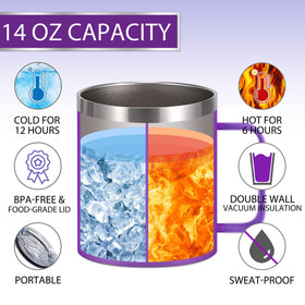 Hexagram insulated stainless-steel mug maintains temperature during commutes.