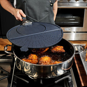 HexClad grease splatter screen silicone and stainless steel frame