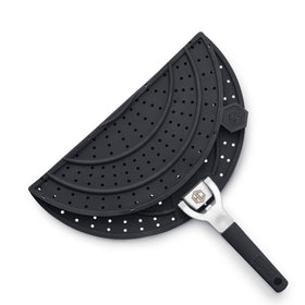 HexClad grease splatter screen stay-cool handle for safe, easy use