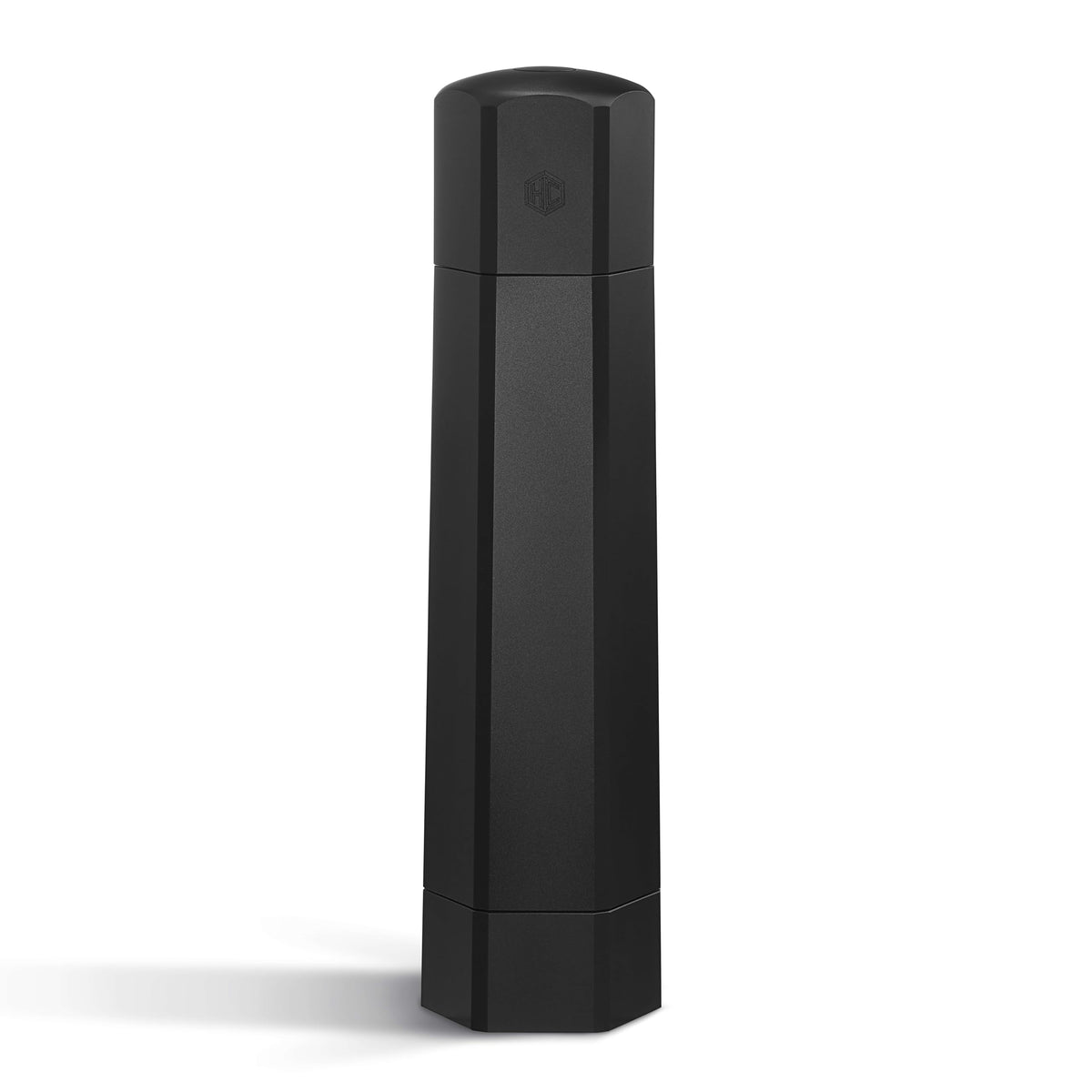 HexClad HexMill pepper grinder front view shows durable professional-grade construction.
