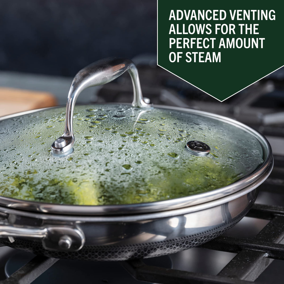 HexClad Hybrid 8-inch pan oven-900f capability for stovetop to oven recipes.