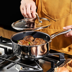 HexClad Hybrid is dishwasher-friendly for quick cleanup.