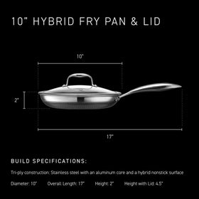 Stay-cool handle featured on the HexClad Hybrid pan.