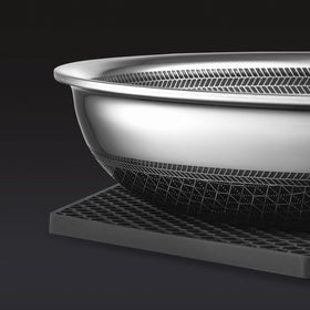 HexClad non-slip surface prevents sliding for safer handling