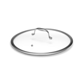 HexClad tempered glass lid fits 12-inch pans for precise cooking and visibility