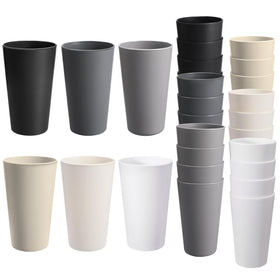 HEYCOME 24pcs 20oz cups stackable for easy storage and everyday use.