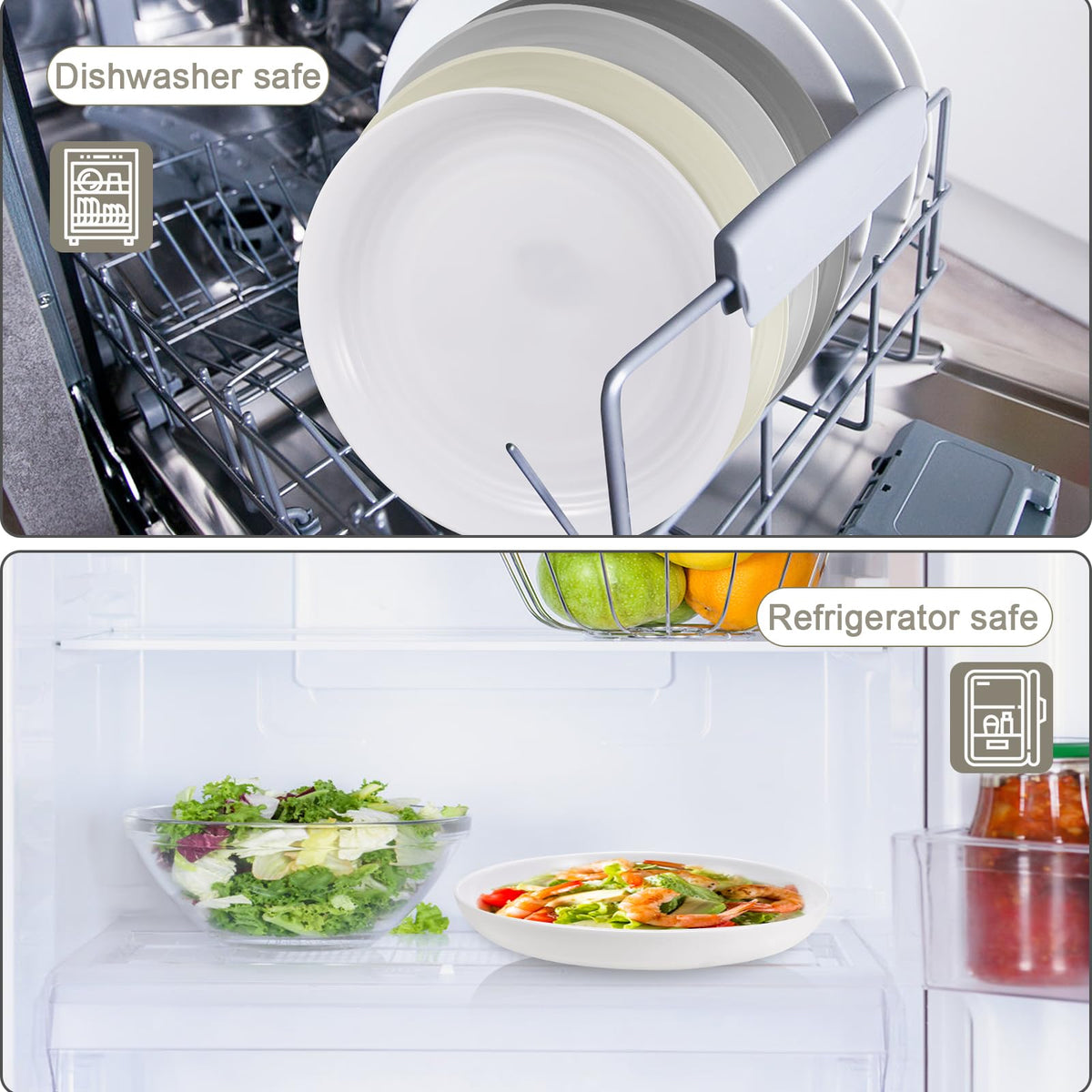 HEYCOME BPA-free wheat straw plates offer a safe kitchen option