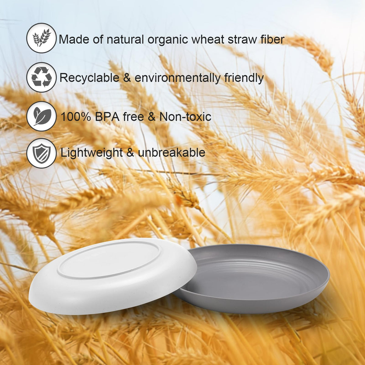 HEYCOME microwave-safe and dishwasher-safe plates simplify quick family meals and cleanup.