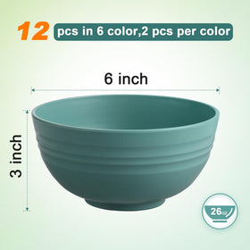 Heycome natural wheat straw fiber bowls, eco-friendly and BPA-free.