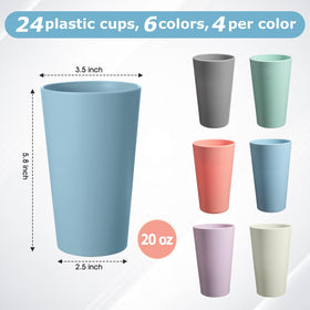 Heycome stackable 20 oz cups with thick rims for comfortable drinking.