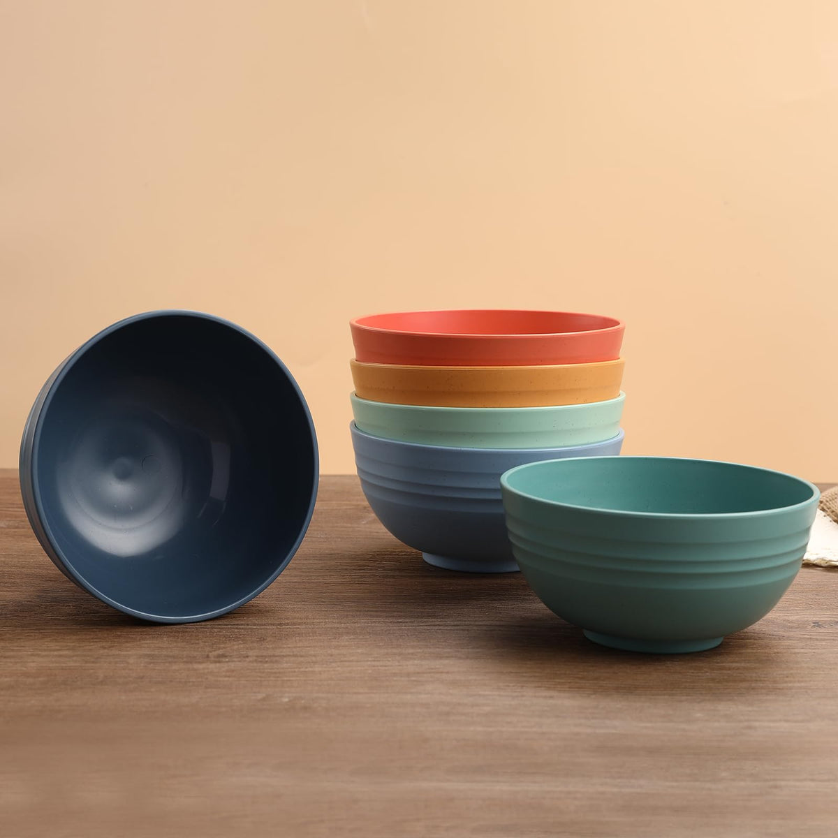 HEYCOME stackable design saves cabinet space.