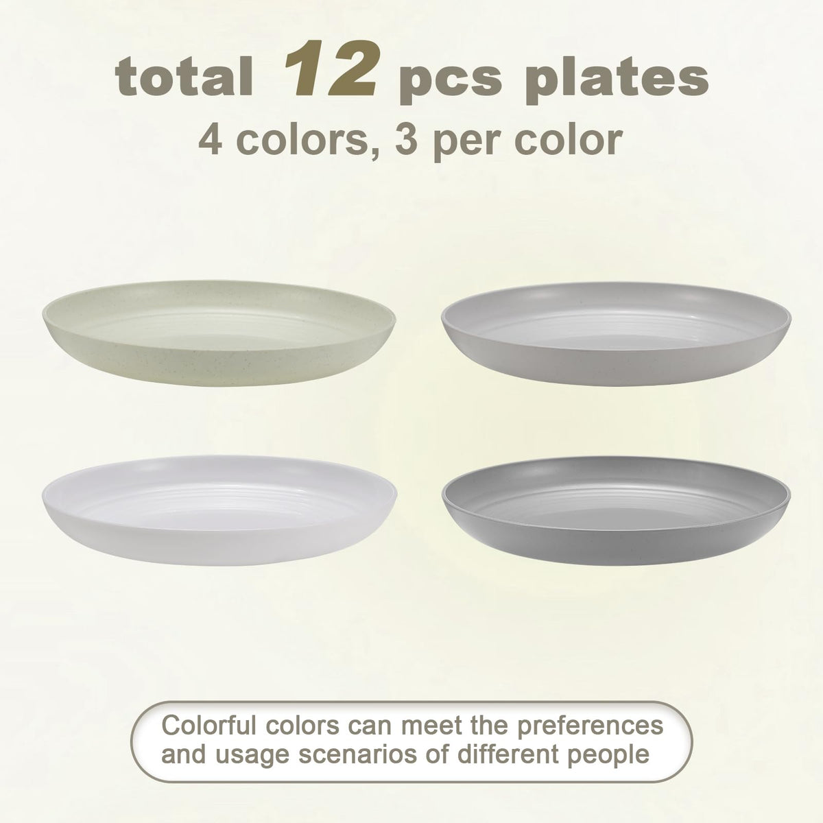 HEYCOME thickened material for durable, long-lasting dinner plates