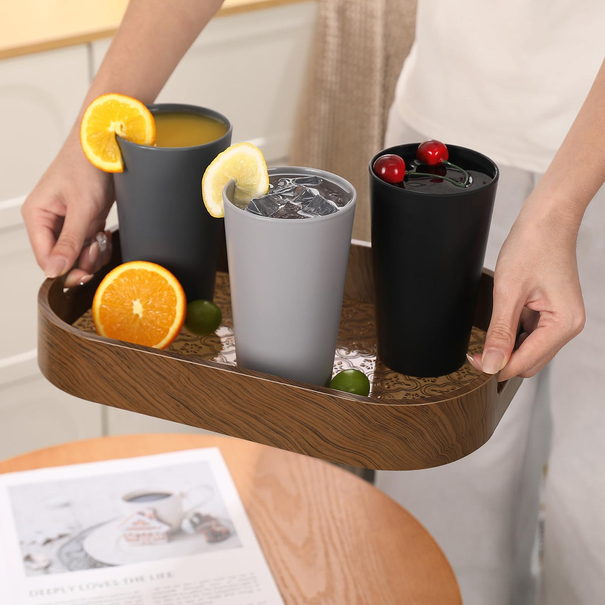 HEYCOME thickened top edge offers a comfortable drinking feel.