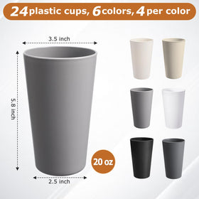 HEYCOME unbreakable 20oz cups ideal for outdoor gatherings and family drinks.