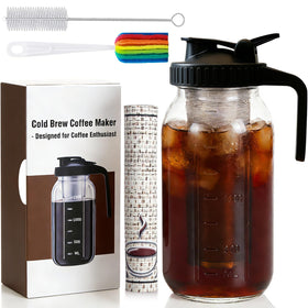 Heyglee cold brew pitcher with filter and lid for smooth coffee