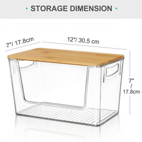 Heyuzb canned food bin keeps shelves organized and easy to navigate.