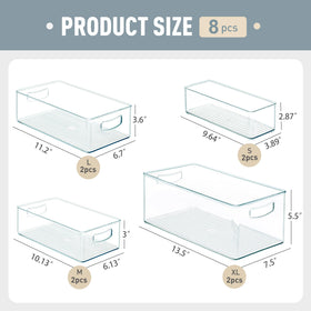 Heyuzb PETG clear bin BPA-free for safe food storage.