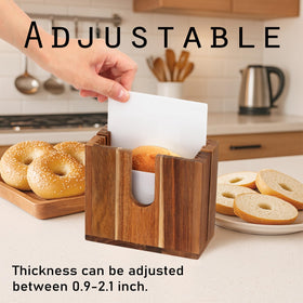 HeywoodCabin bagel slicer angled guides ensure stable, even cuts.