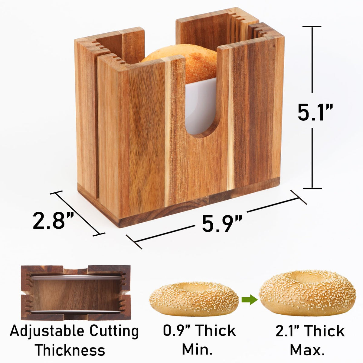 HeywoodCabin bagel slicer multi-use helper for buns and muffins.