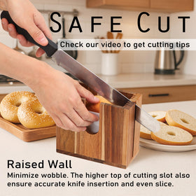 HeywoodCabin bagel slicer spacers adjustment for small and large bagels.