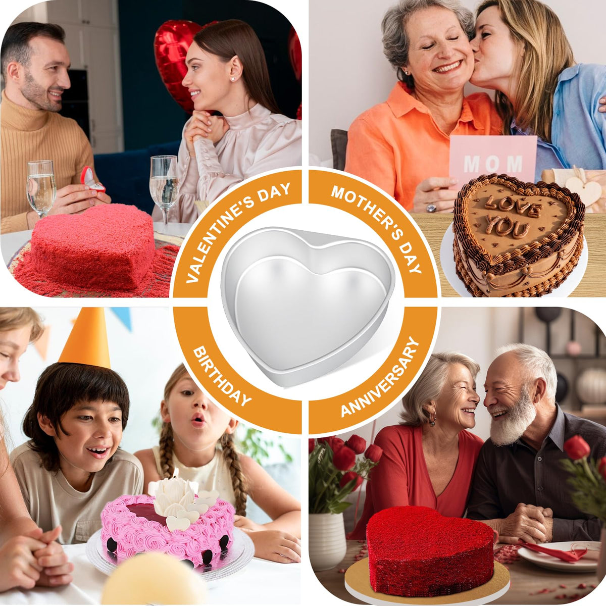 HEYYUMI versatile pans suit cakes, brownies, and chocolates for gatherings.