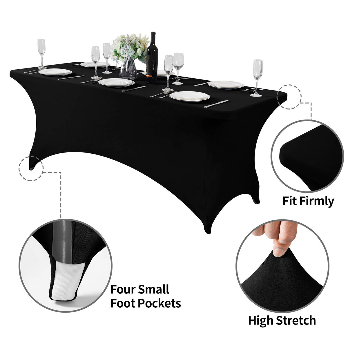 Hezuzo banquet setup with color options complements any event style.
