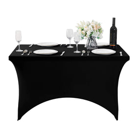 Hezuzo spandex table cover 8ft stretch for professional event tables.