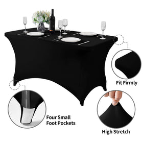 Hezuzo spandex table cover wrinkle resistant for quick event prep.
