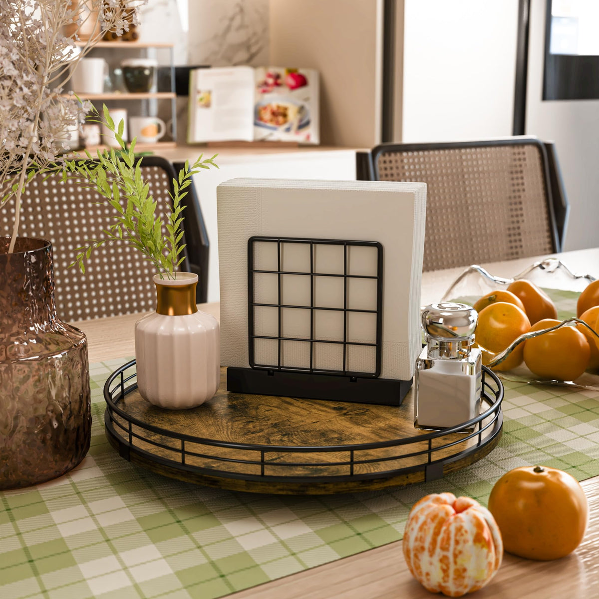 HGF Lazy Susan multipurpose tray for coffee table display and organization.