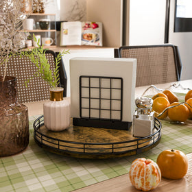 HGF Lazy Susan multipurpose tray for coffee table display and organization.