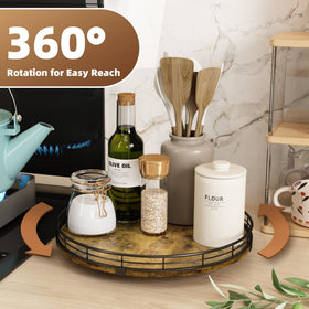 HGF Lazy Susan MDF wood texture adds rustic charm and durability.