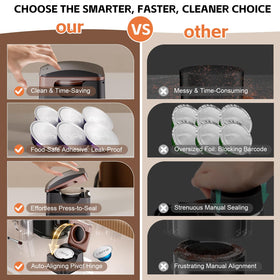 HGIFZ cleaning brush keeps pods and holder clean for consistent flavor.