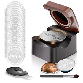 HGIFZ Vertuo pods holder press seal demonstrates quick airtight sealing for leak-free brews.