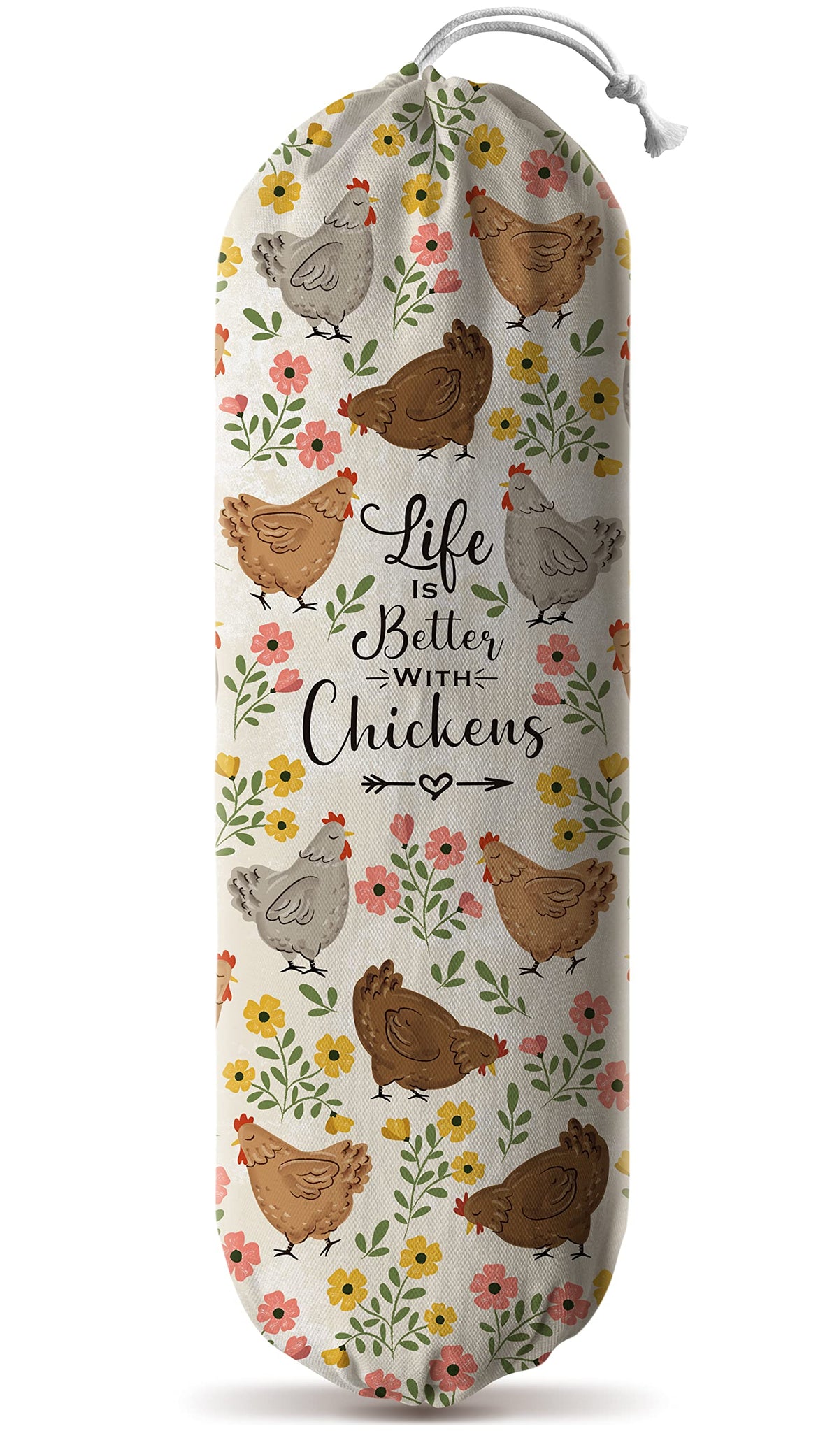 Hglian Chicken Bag Holder front view, organized bags for kitchen use.